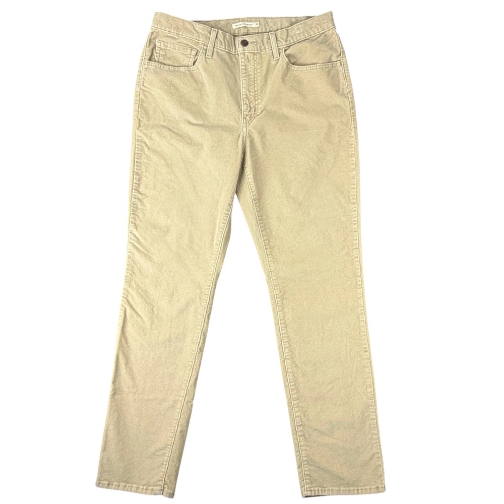 Levi's 724 Corduroy Tan Pants Women's W33 L32 (*W34xL31.5) High Rise Straight